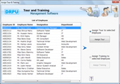 Employee Tour and Training Management Software Screenshot