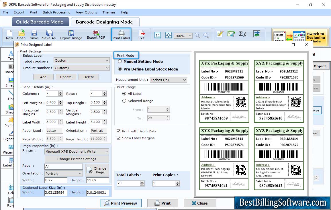 Barcode Maker for Packaging, Supply & Distribution Industry