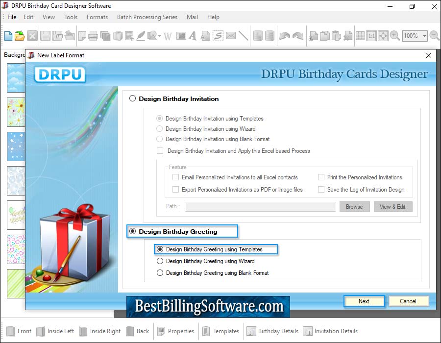 Birthday Cards Designing Software