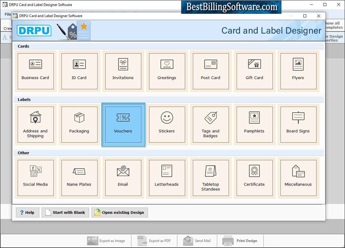 New Label Format Card and Label Designing Software