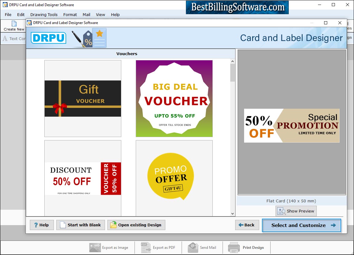 Text Properties Card and Label Designing Software