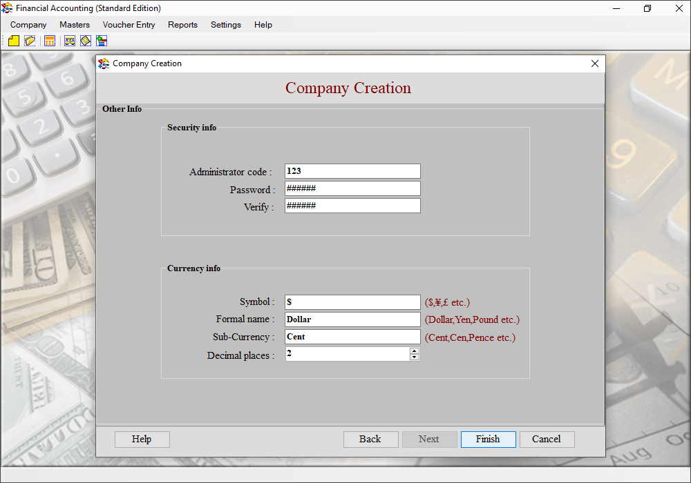 Financial Accounting Software (Standard Edition)