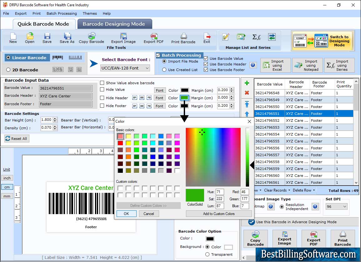 Barcode Maker for Healthcare Industry