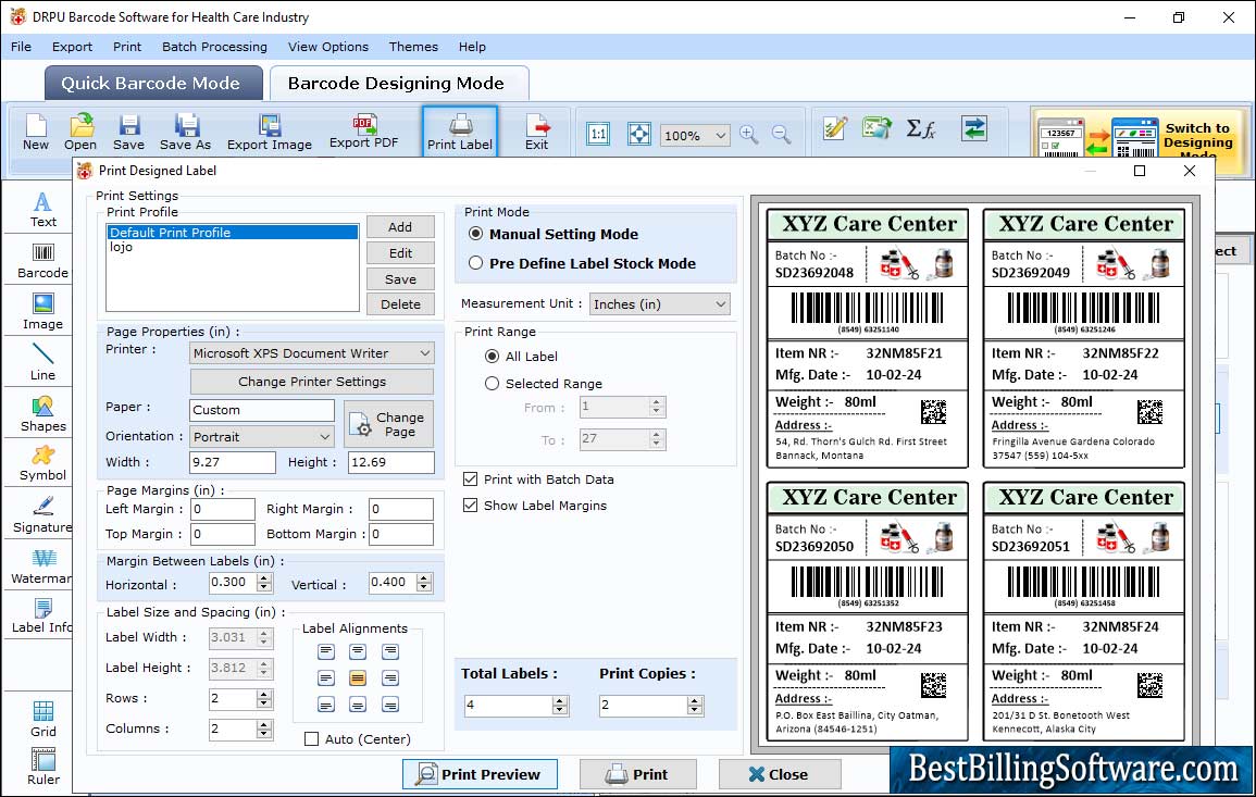 Barcode Maker for Healthcare Industry