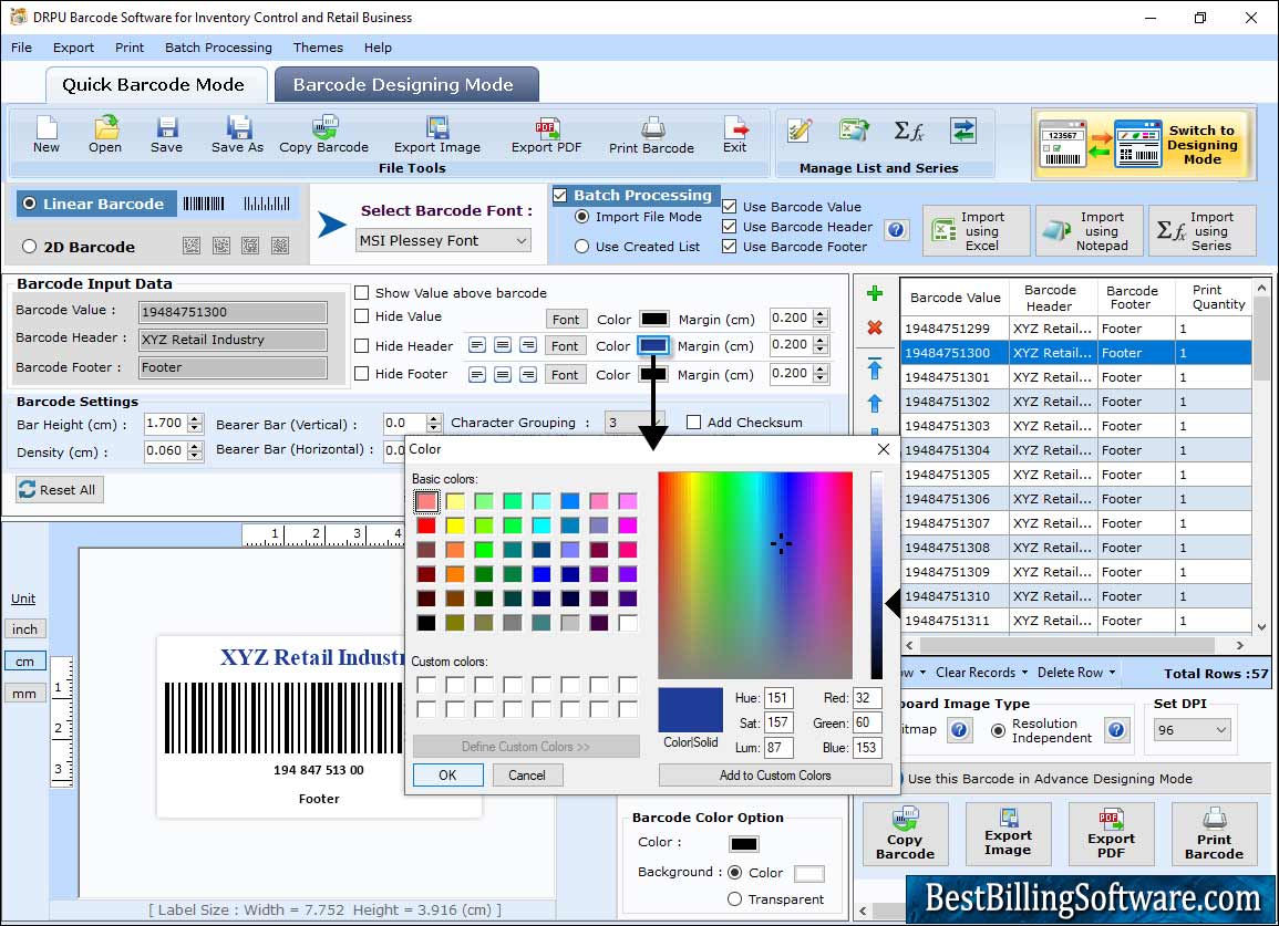 Barcode Maker for Inventory Control and Retail Business