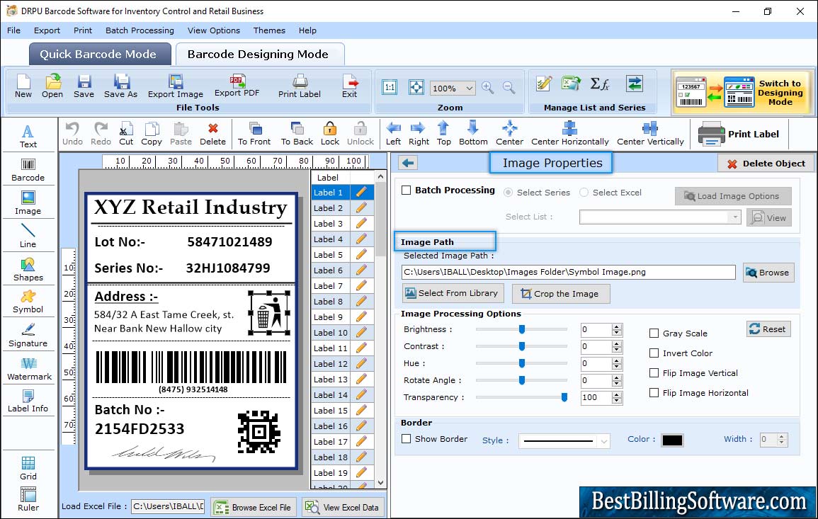 Barcode Maker for Inventory Control and Retail Business