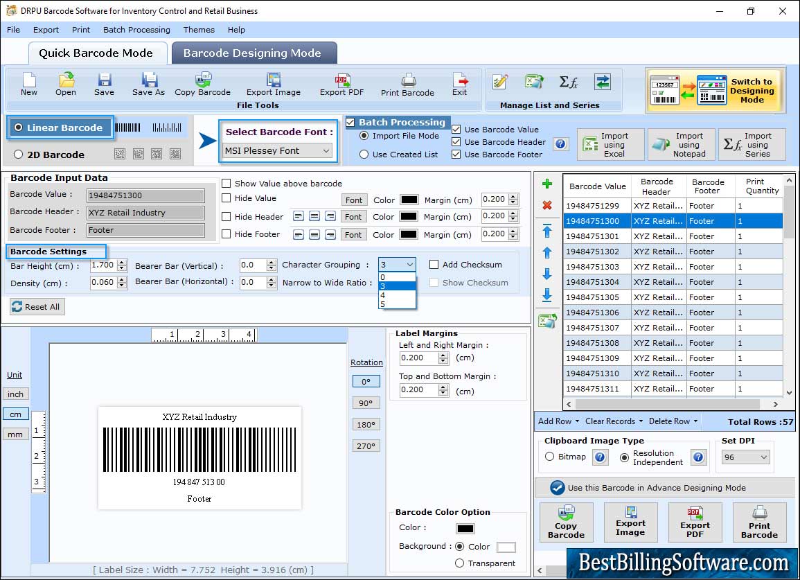 Barcode Maker for Inventory Control and Retail Business