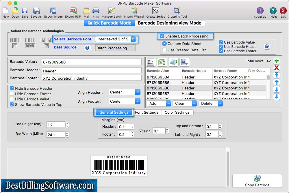 Barcode Label Maker Software (for MAC Machines)