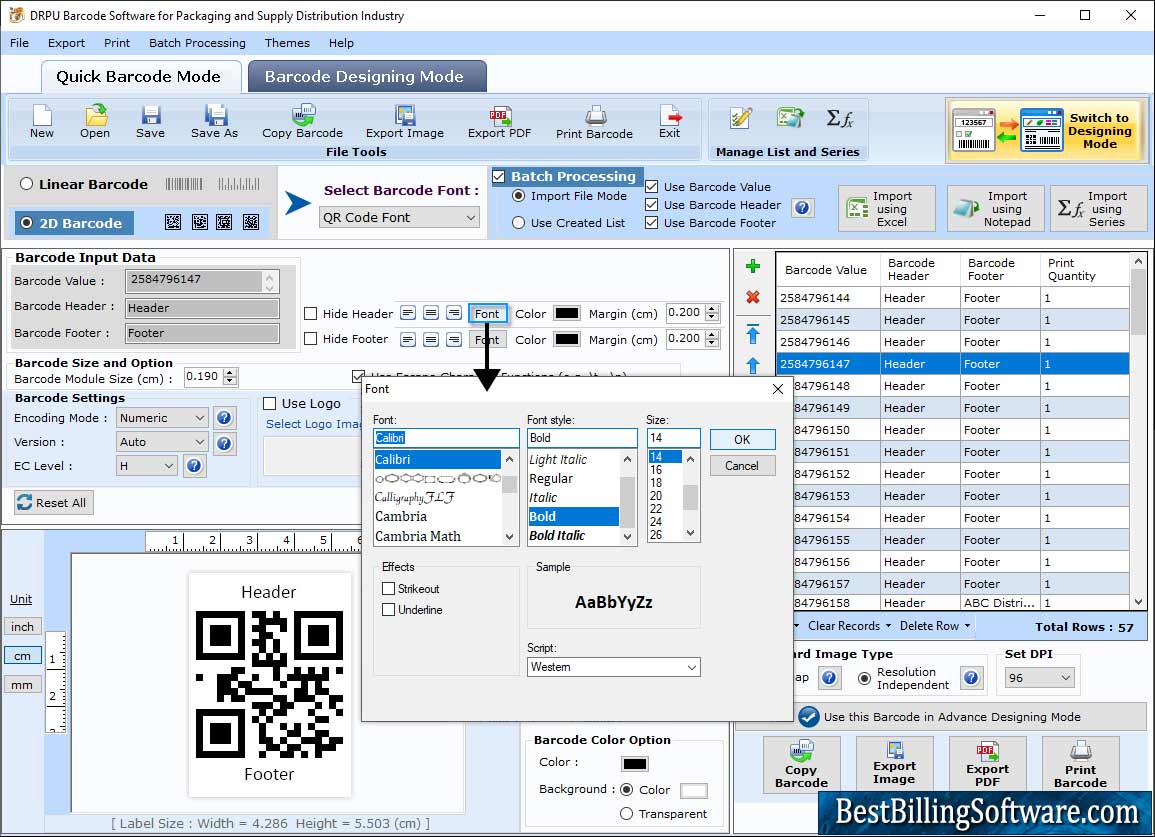 Barcode Maker for Packaging, Supply & Distribution Industry