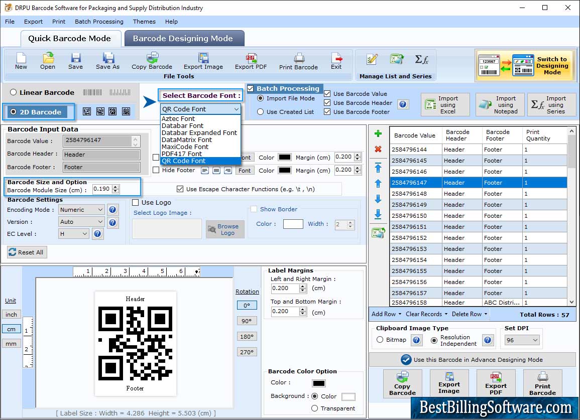 Barcode Maker for Packaging, Supply & Distribution Industry