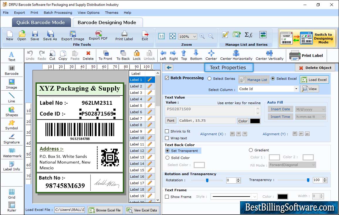 Barcode Maker for Packaging, Supply & Distribution Industry