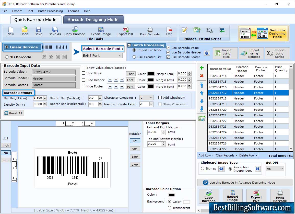 Barcode Maker for Publishers and Library