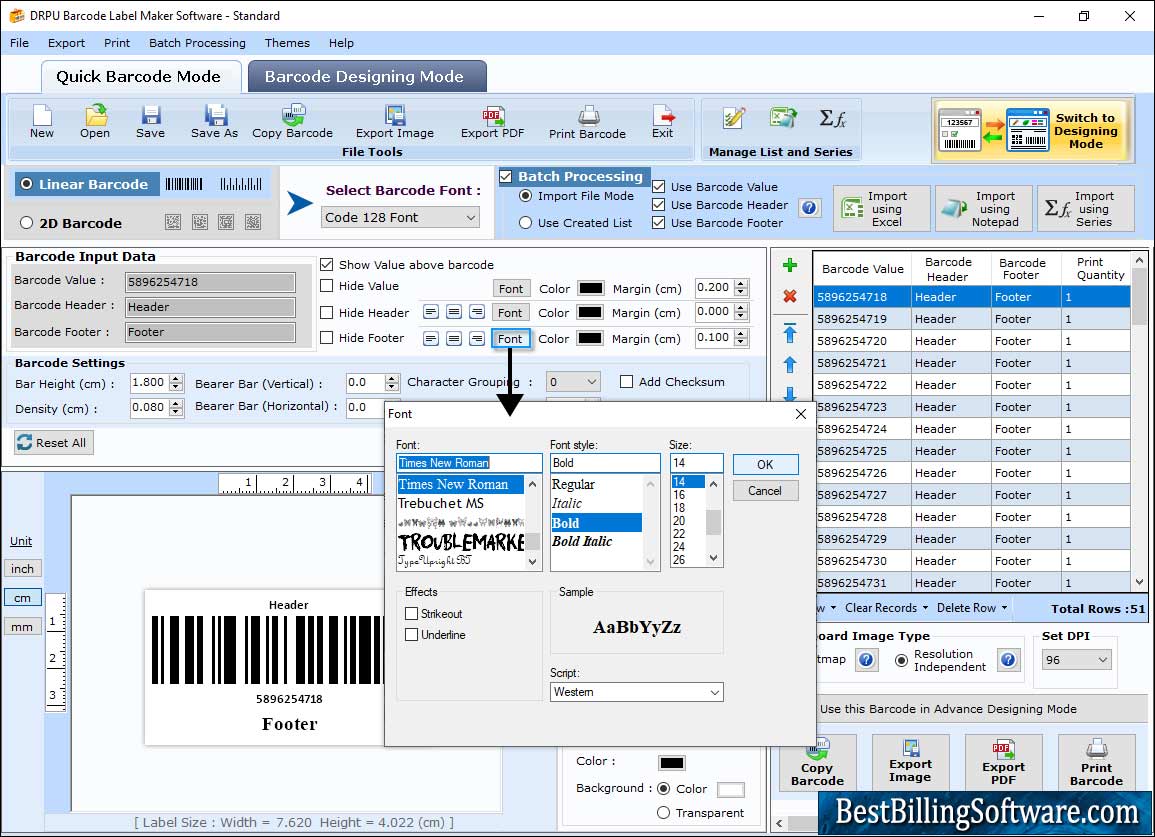 Barcode Maker - Standard Edition